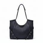 Retro-Inspired Large Capacity Casual Shoulder Bag in Soft Vegan Leather