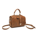 Small Vegan Leather Shoulder Bag – Retro Satchel Crossbody