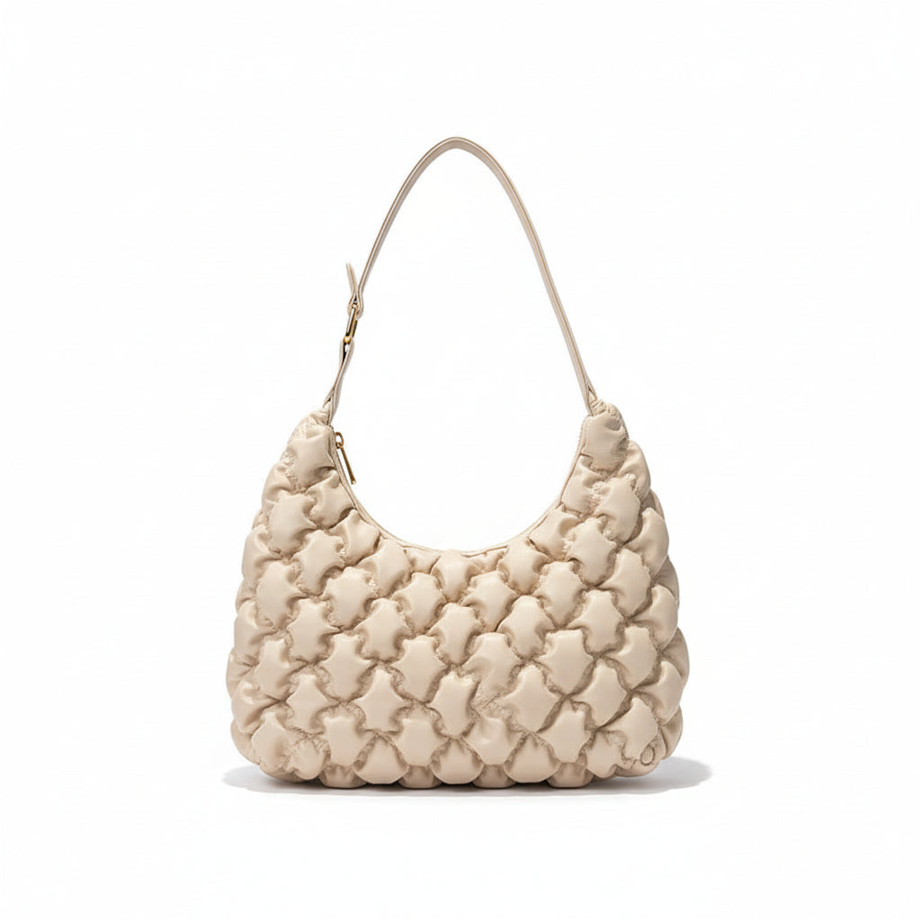 Lingge Embroidery Vegan Leather New Shoulder Messenger Bag for Women