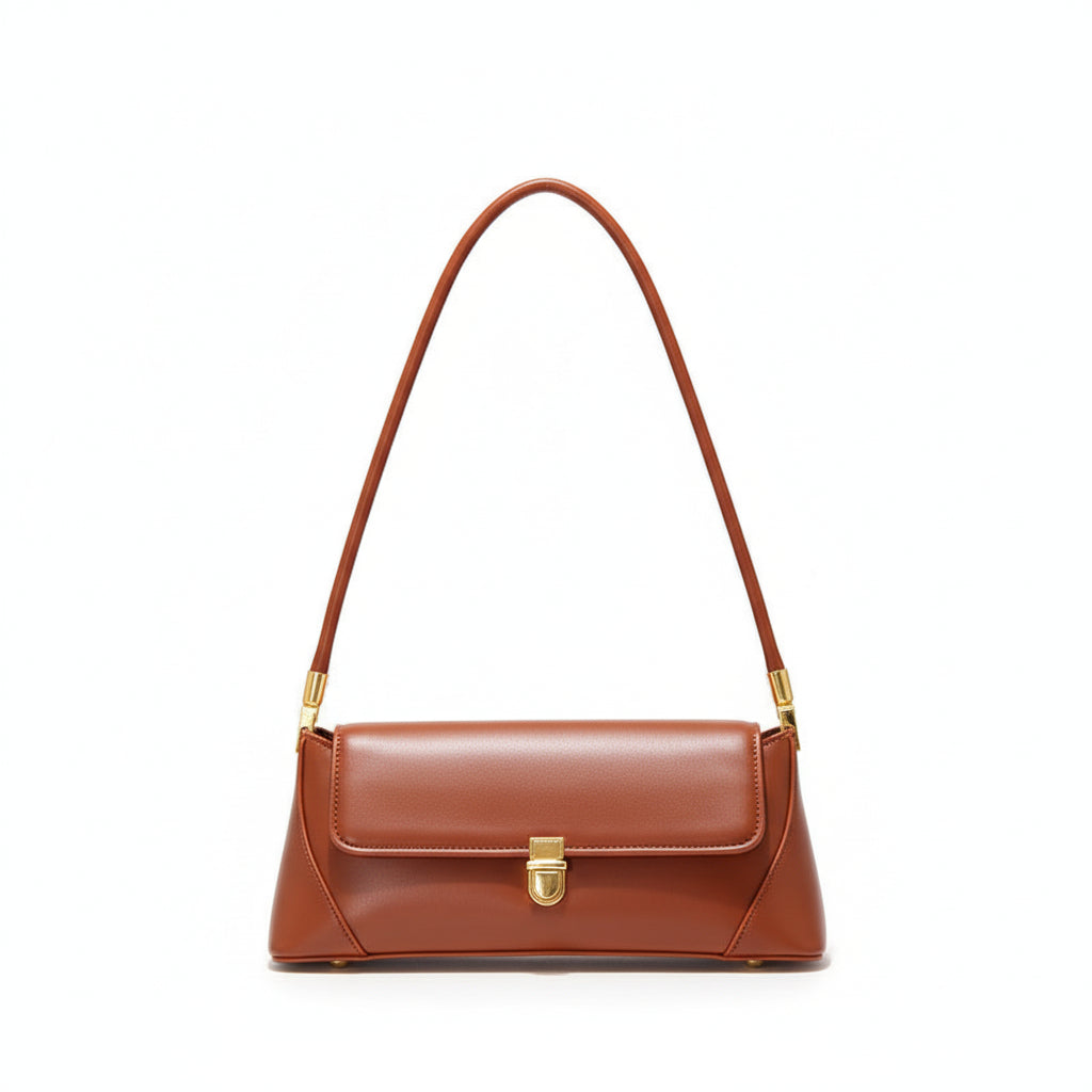 Elegant Women's Shoulder Bag in Retro Style with Soft Vegan Leather