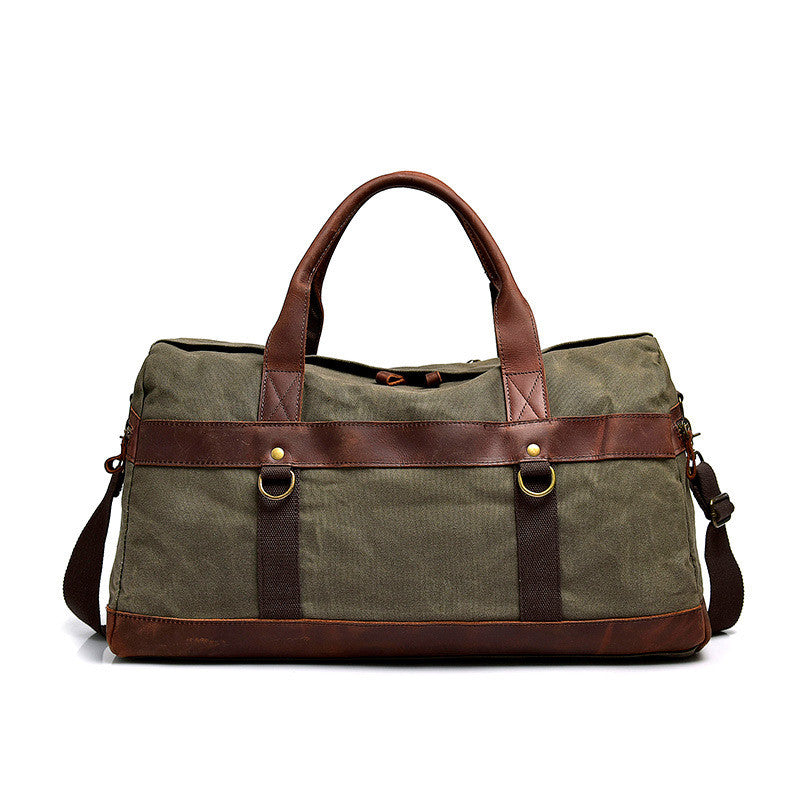 Atelier Sacrum Waterproof Waxed Canvas Handbag with Vegan Leather Trim