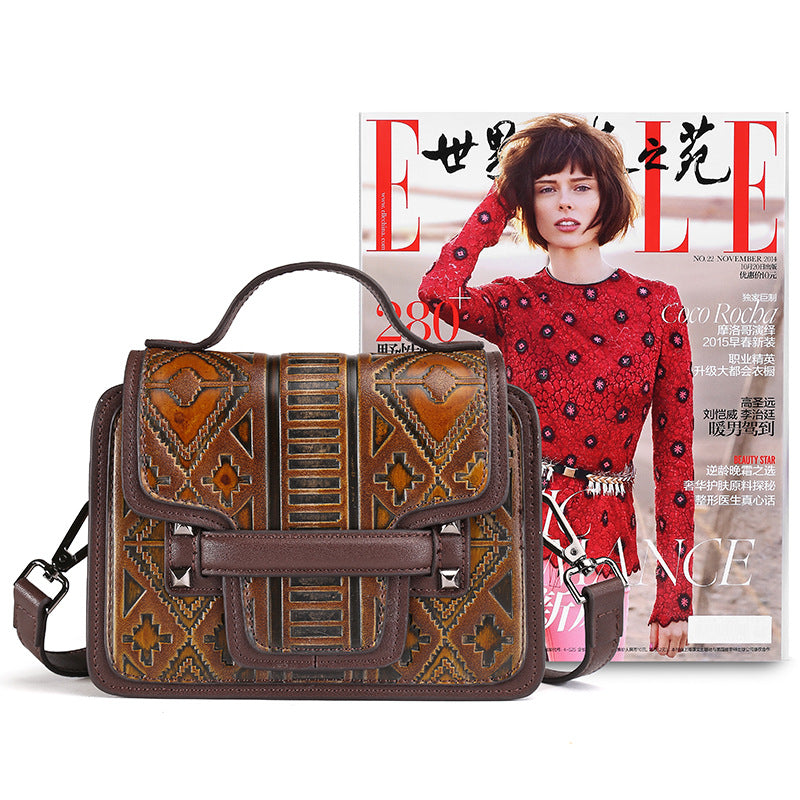 Hand-painted shoulder bag