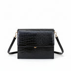 Stone Pattern Vegan Leather Single Shoulder Small Square Bag