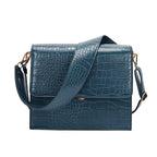 Stone Pattern Vegan Leather Single Shoulder Small Square Bag