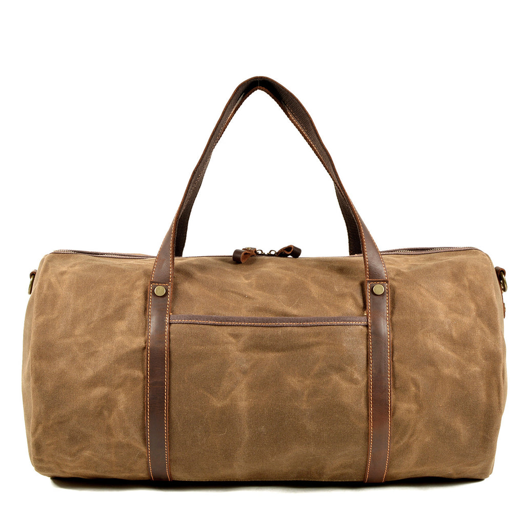 Retro Large Waterproof Canvas Foldable Travel Bag with Triple Shoulder Straps
