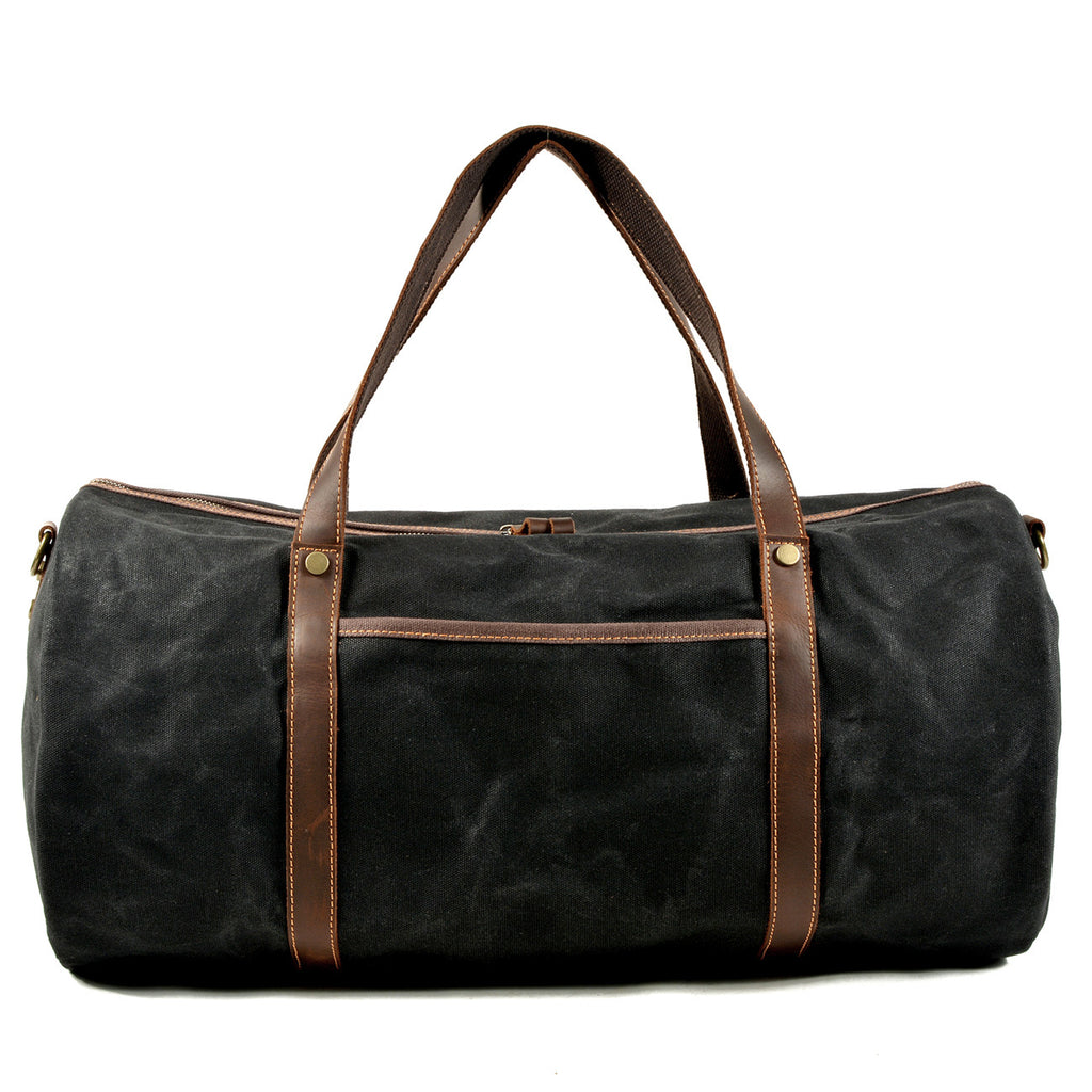Retro Large Waterproof Canvas Foldable Travel Bag with Triple Shoulder Straps
