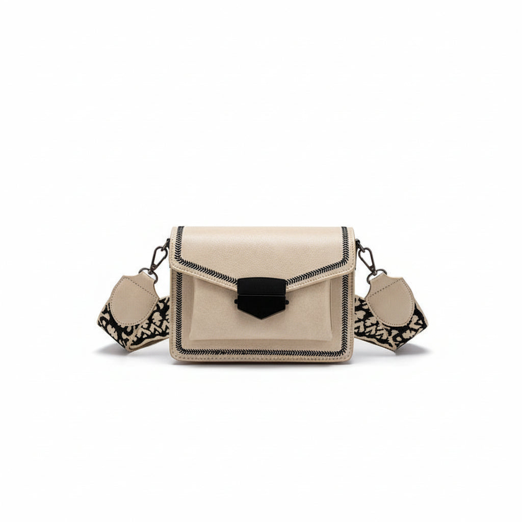 Atelier Sacrum Retro-Style Vegan Leather Messenger Shoulder Bag