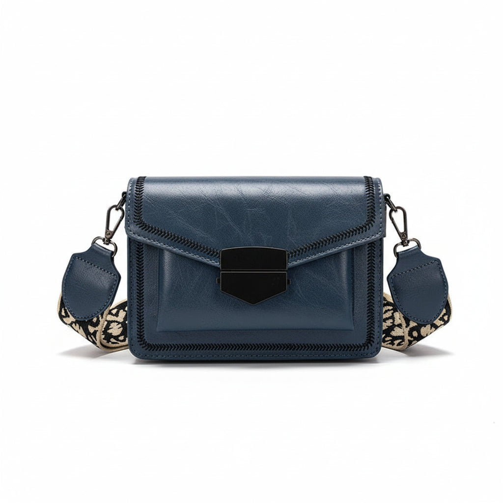 Atelier Sacrum Retro-Style Vegan Leather Messenger Shoulder Bag