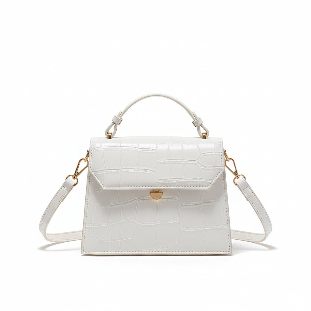 Atelier Sacrum Vegan Leather Stone Pattern One-Shoulder Diagonal Small Handbag for Women