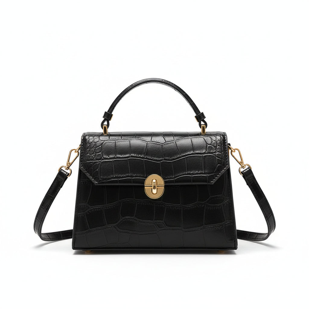 Atelier Sacrum Vegan Leather Stone Pattern One-Shoulder Diagonal Small Handbag for Women