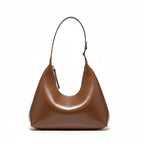 Retro U-Shaped Cowhide Shoulder Bag for Women - Elegant & Minimalist