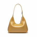 Retro U-Shaped Cowhide Shoulder Bag for Women - Elegant & Minimalist