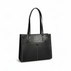 Atelier Sacrum Large-Capacity Vegan Leather Tote Bag with Shoulder Strap