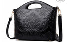 Floral Embossed Minimal Shoulder Bag