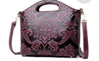 Floral Embossed Minimal Shoulder Bag