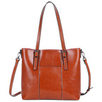 Genuine Leather Women's New Retro Large Capacity Fashion Shoulder Bag