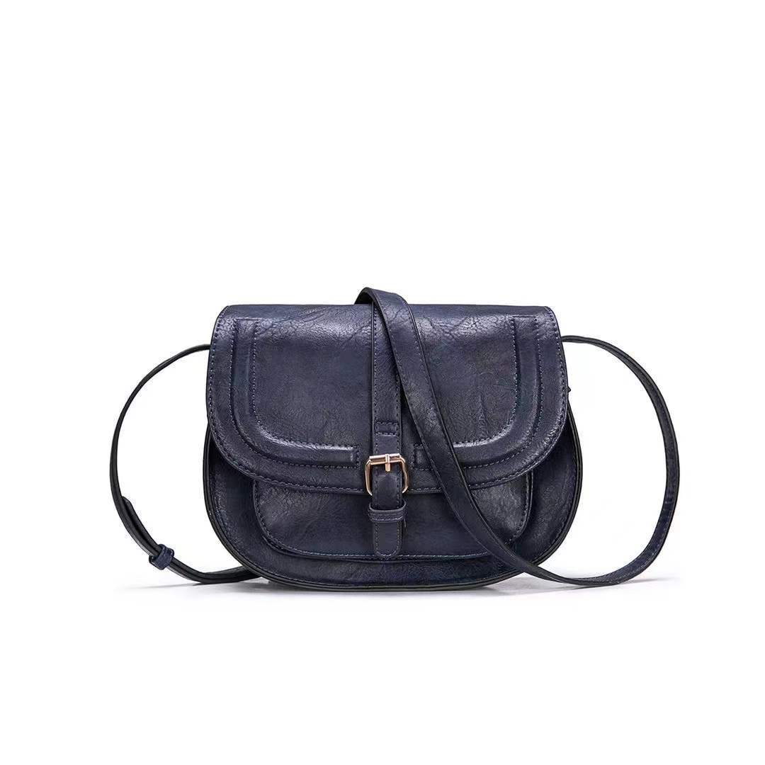 Atelier Sacrum Retro Saddle Versatile Vegan Leather Shoulder Messenger Bag for Women