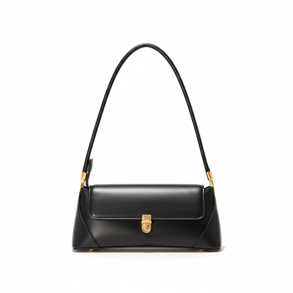 Elegant Women's Shoulder Bag in Retro Style with Soft Vegan Leather