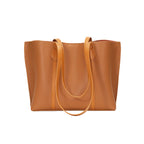 Large capacity cowhide shoulder bag