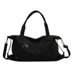 Stylish Large Capacity Women's Shoulder Bag - Retro Velvet Design