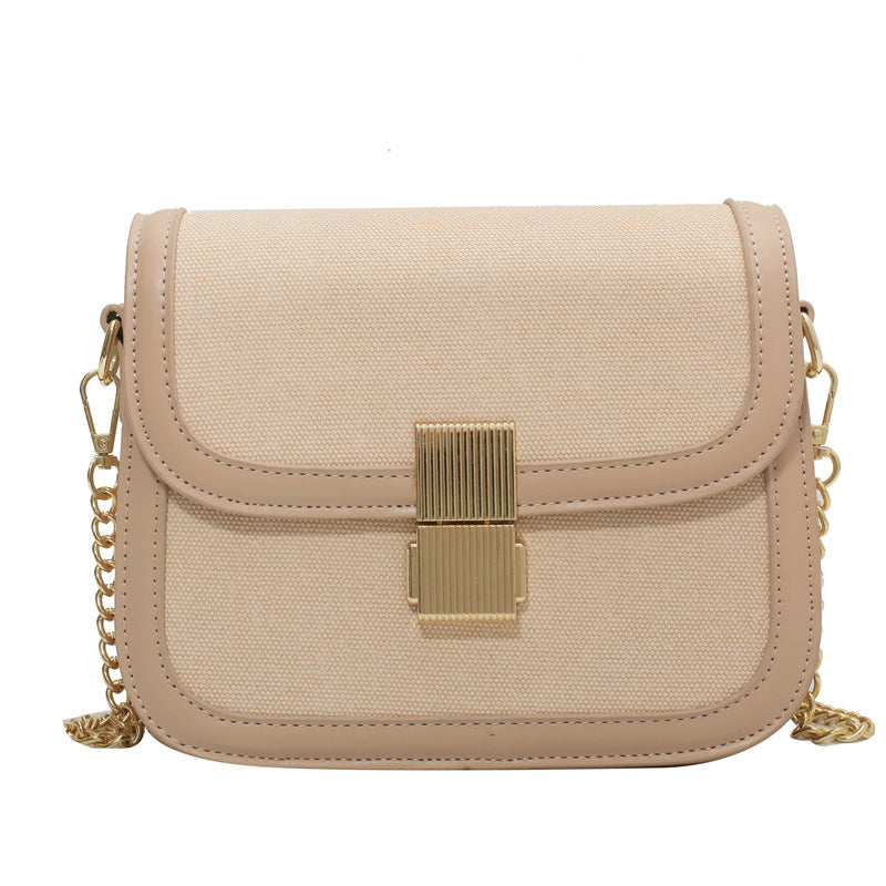 Atelier Sacrum Elegant Small Square Shoulder Bag in Vegan Leather - Khaki, Black, Coffee