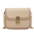 Atelier Sacrum Elegant Small Square Shoulder Bag in Vegan Leather - Khaki, Black, Coffee