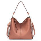 Large Vegan Leather Hobo Shoulder Bag – Commuting Crossbody Tote