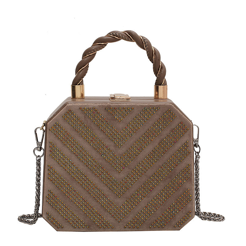Atelier Sacrum Vegan Leather Simple Shoulder Messenger Bag with Metal Buckle