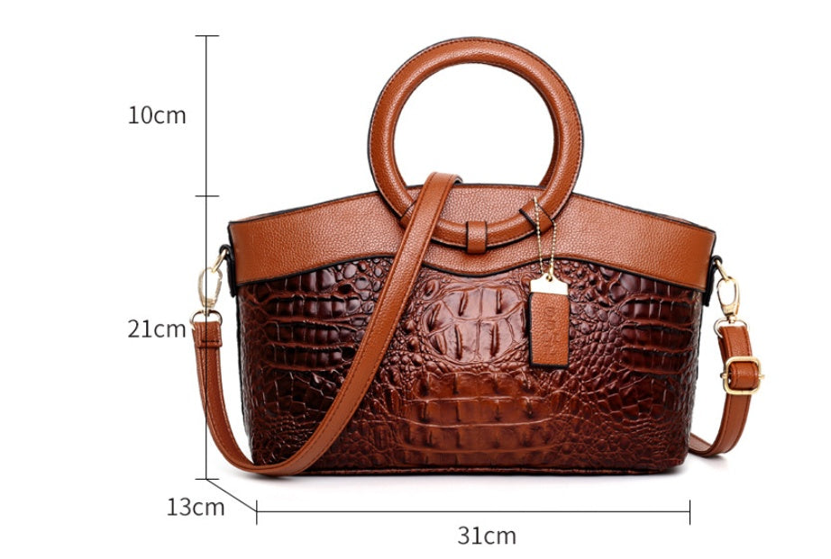 Atelier Sacrum Ring Shoulder Diagonal Bag in Premium Vegan Leather PU