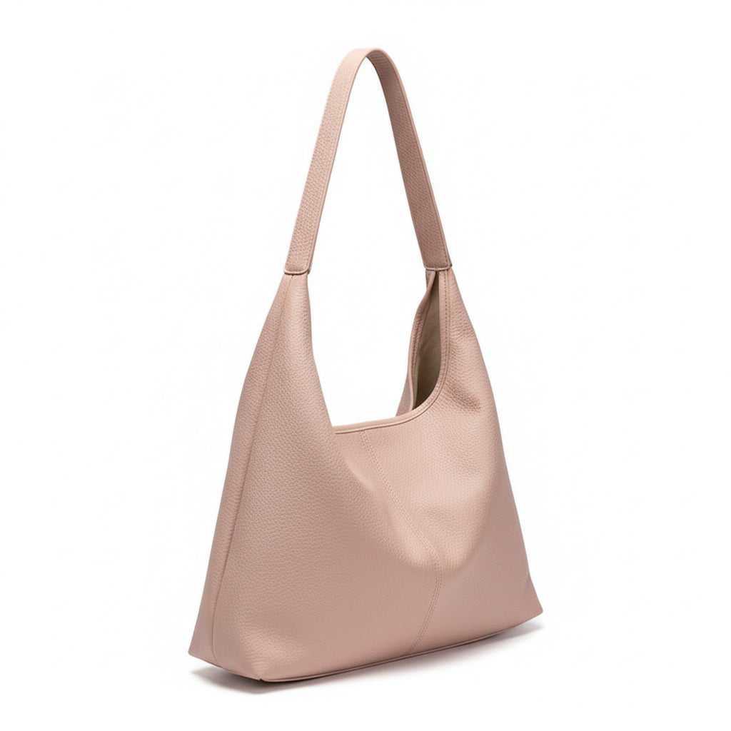 Elegant Women's Shoulder Bag - High Capacity Soft Vegan Leather Tote