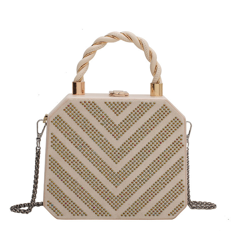Atelier Sacrum Vegan Leather Simple Shoulder Messenger Bag with Metal Buckle