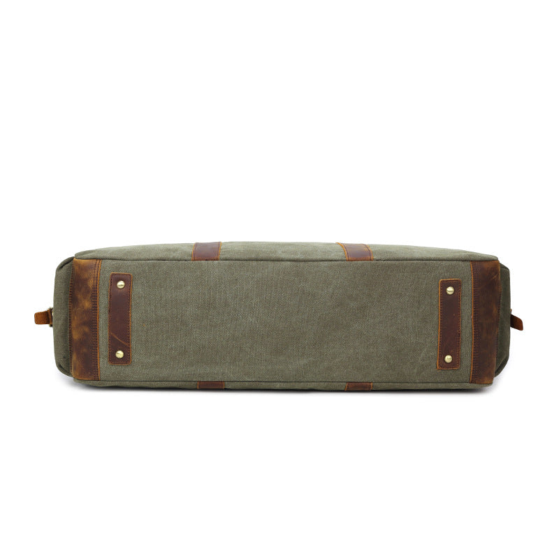 Atelier Sacrum Retro Travel Bag in Durable Canvas and Vegan Leather