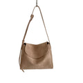 Atelier Sacrum Retro Flap-Style Suede Mini Square Tote and Shoulder Bag in Solid Colors