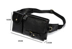 Men's Retro Leather Waist and Shoulder Crossbody Bag - First Layer Cowhide