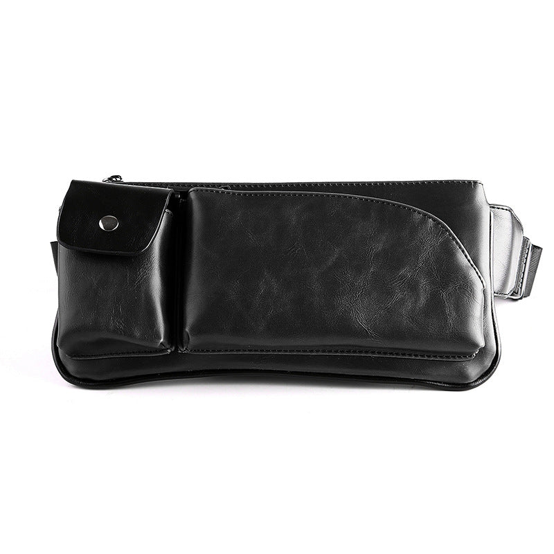 Atelier Sacrum Vegan Leather Retro Single Shoulder Chest Satchel for Men – Sports and Leisure Style