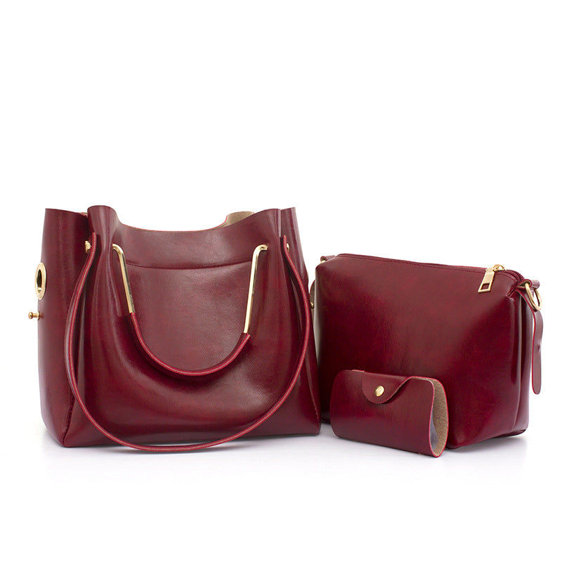 Atelier Sacrum Retro Vegan Leather Tote Bag – Classic Single Shoulder Oil Wax Finish, Versatile and Portable