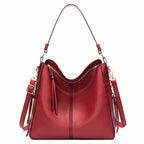 Large Vegan Leather Hobo Shoulder Bag – Commuting Crossbody Tote