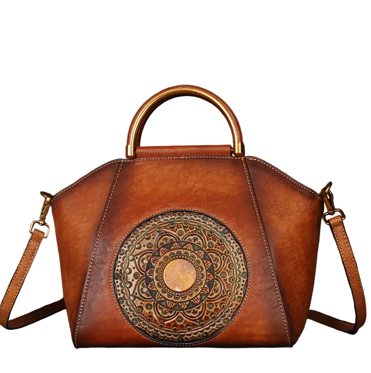 Genuine Embossed Leather Shoulder Bag