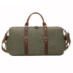 Atelier Sacrum Retro Travel Bag in Durable Canvas and Vegan Leather