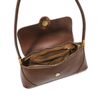All-Match Retro Textured Shoulder Bag in Vegan Leather with Sandwich Pocket