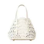 Atelier Sacrum Elegant Hollow Carved Vegan Leather Tote and Shoulder Messenger Bag