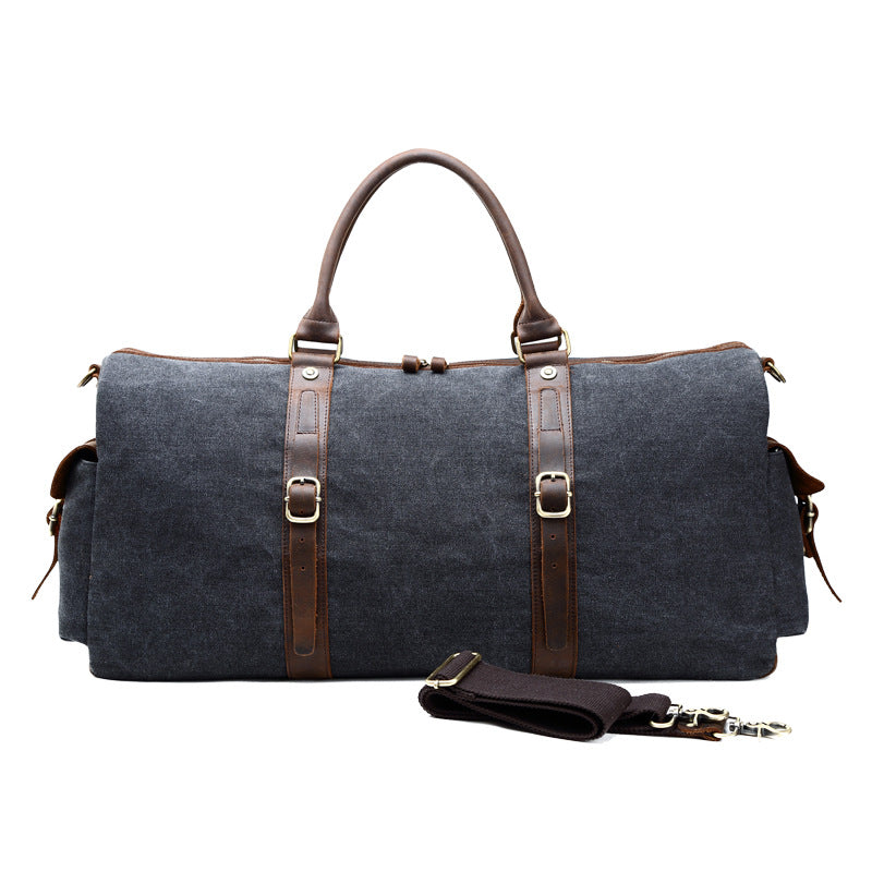 Atelier Sacrum Retro Travel Bag in Durable Canvas and Vegan Leather