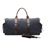 Atelier Sacrum Retro Travel Bag in Durable Canvas and Vegan Leather