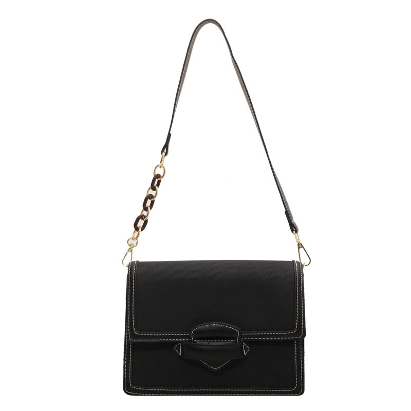 Atelier Sacrum Retro Colorblock Vegan Leather One-Shoulder Messenger Bag