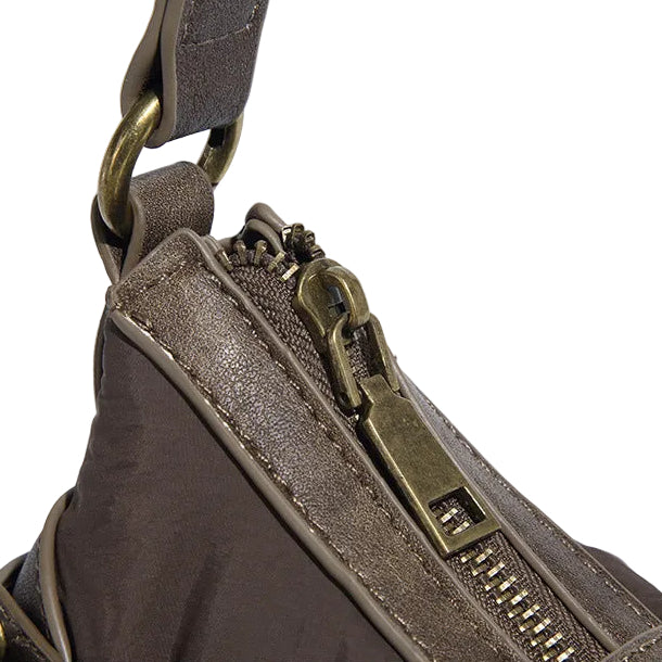Distressed Canvas Shoulder Bag – Retro Underarm Crossbody Bag