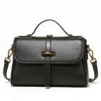Cowhide Retro One Shoulder Bag - Elegant Leather for Women