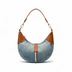 Elegant Denim and Vegan Leather Contrast Crossbody Bag for Women by Atelier Sacrum