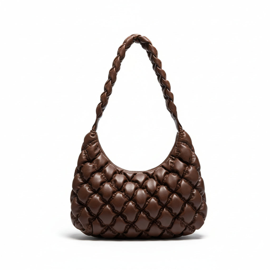 Lingge Embroidery Vegan Leather New Shoulder Messenger Bag for Women