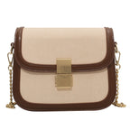 Atelier Sacrum Elegant Small Square Shoulder Bag in Vegan Leather - Khaki, Black, Coffee
