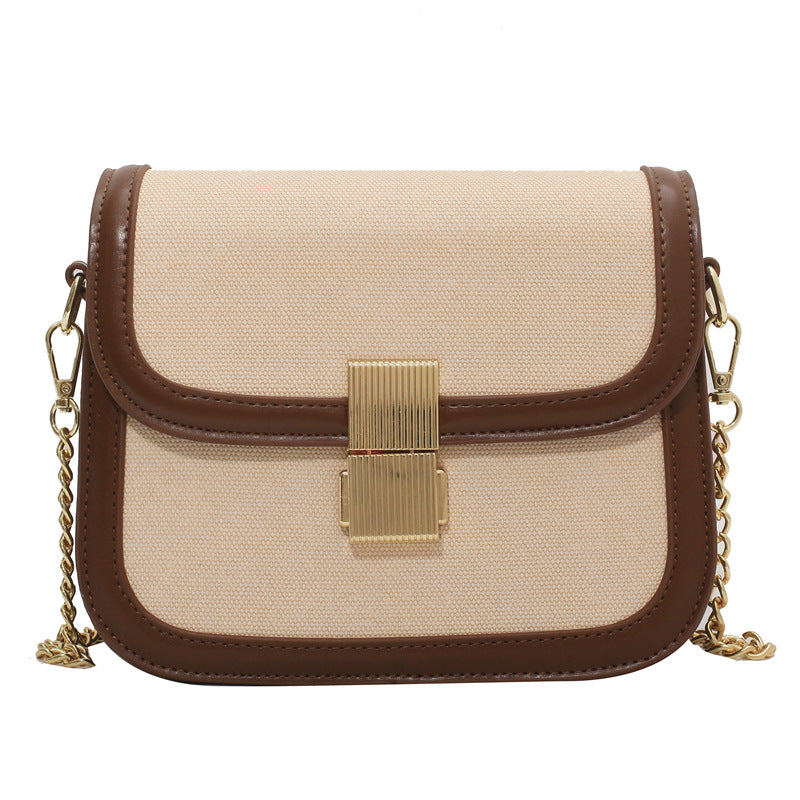 Atelier Sacrum Elegant Small Square Shoulder Bag in Vegan Leather - Khaki, Black, Coffee